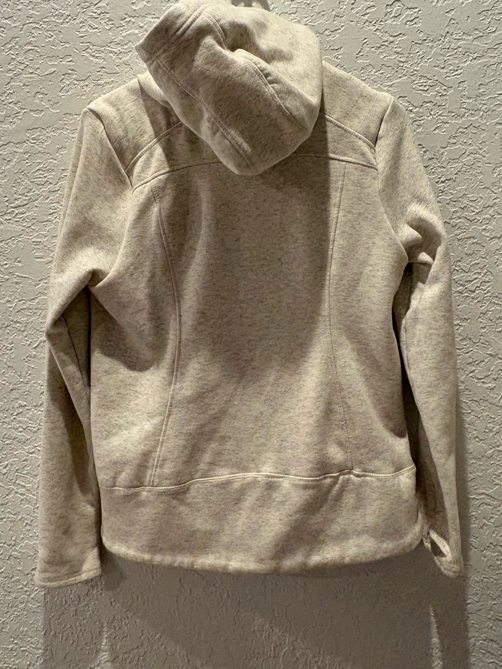 90 Degree By Reflex Cream Hooded Puffer Jacket with Fleece Lining - Picture 3 of 7